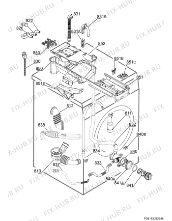 Схема №9 LOKO+++FL с изображением Модуль (плата) для стиральной машины Aeg 973914535105006